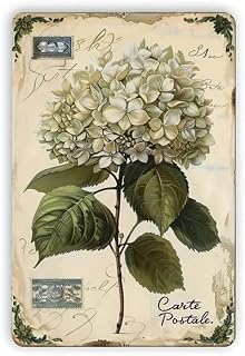 Vintage Hydrangea Metal Tin Sign 6x8 Inch Home Kitchen Garden Restaurant Garage Coffee Bar Pub Wall Decor Poster