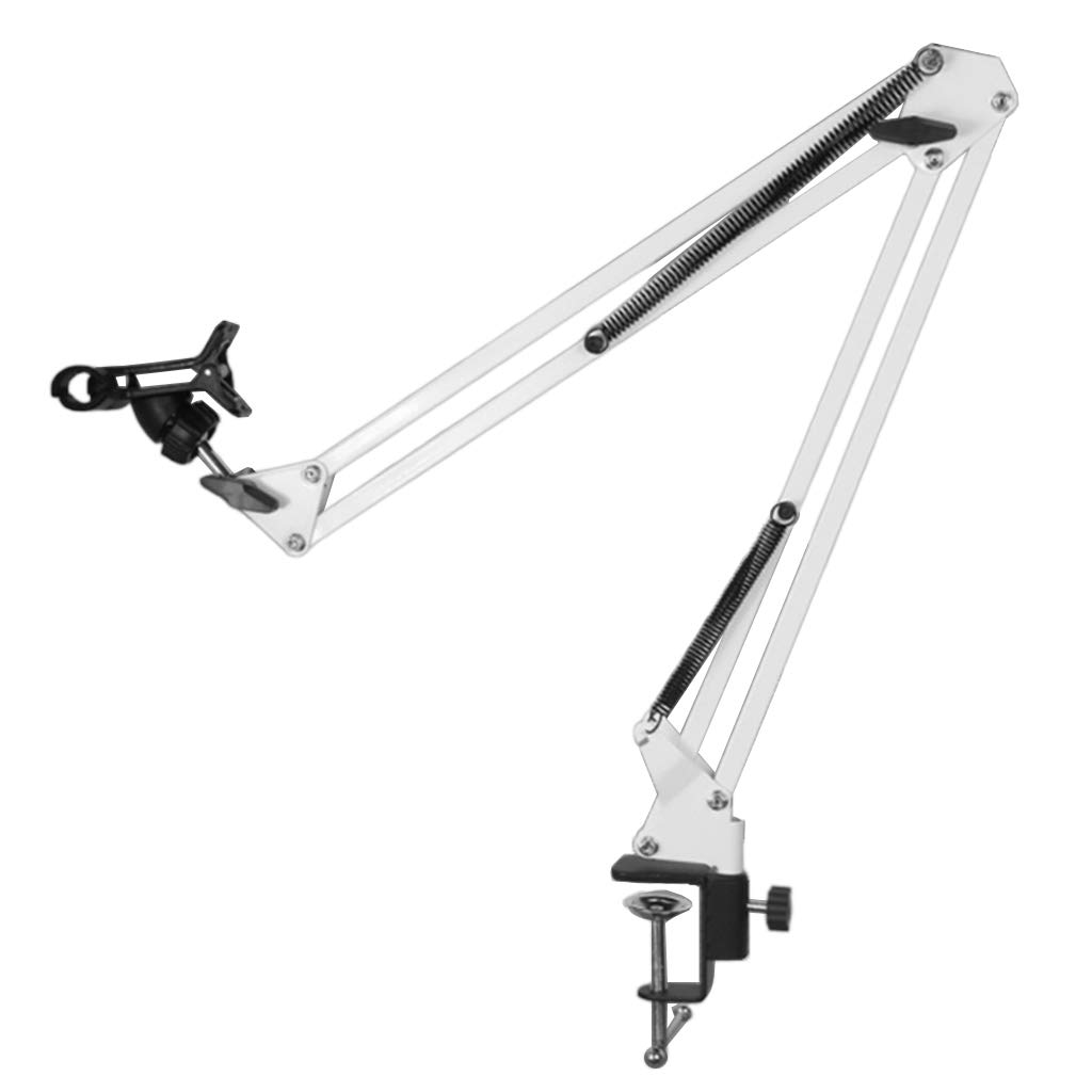 Juego de 2 soportes móviles flexibles para teléfono, brazo largo, montaje de 360 grados para cama, escritorio, color blanco
