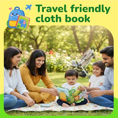 Image of Lifelong Peek‑A‑Boo Soft Activity Book for Babies | Non‑Toxic & BIS Certified with Crinkle Pages, Soft Activity Peek‑A‑Boo Flaps & Animals | Sensory Toy Gift for Infants & Toddlers Age 6+ Months (LLCSAB01)