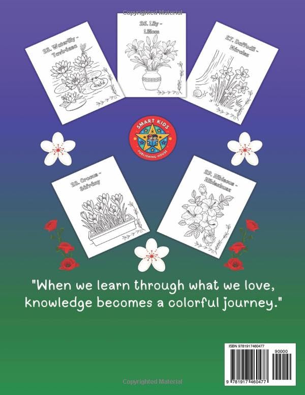 Fab Flowers- A Bilingual Coloring Book in English and Hungarian: Second Edition (English-Hungarian BCB's) image 3