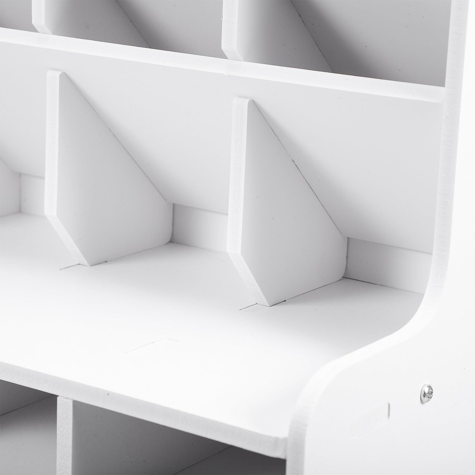 Healeved Organizador de Lápices para Escritorio Cajonera y Compartimentos Múltiples de Pvc Madera Plástico, Gran Capacidad y Diseño Sencillo para Oficina y Escuela