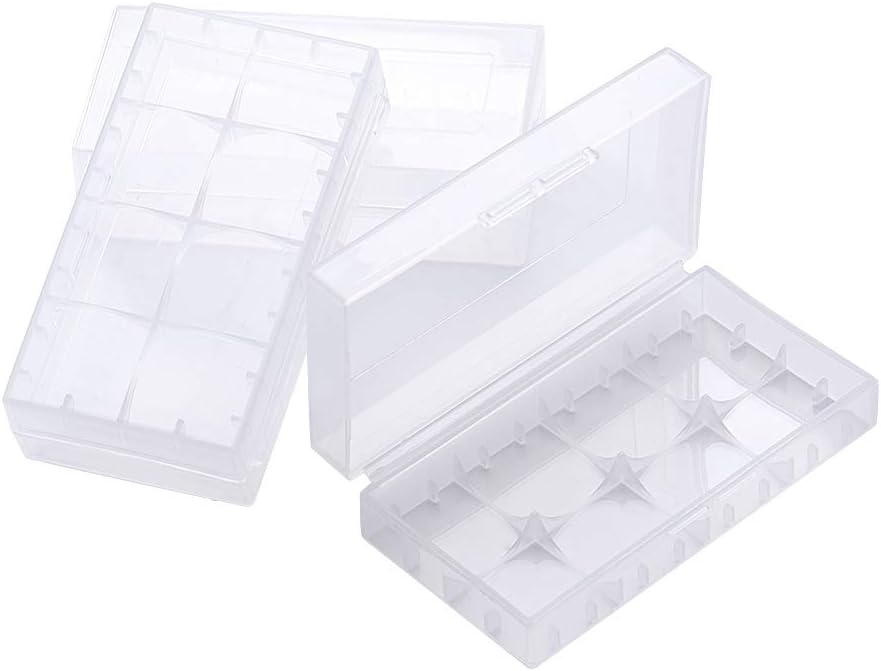 Fielect 12 x 9V Battery Storage Case Holder Organizer Box Transparent