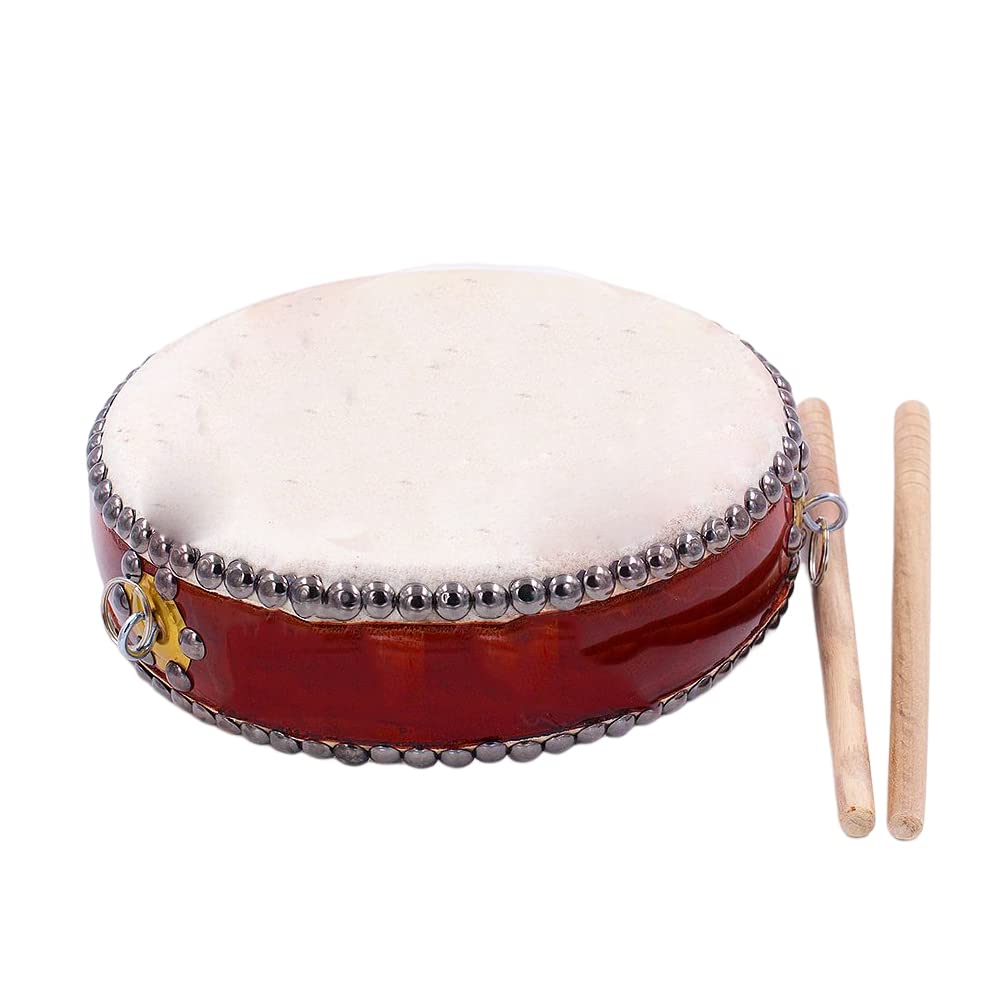 Taiwan Flat Drum Dharma Instrument Drum Cowhide Drum Temple Zen Offering Percussion Instruments Good Wishes