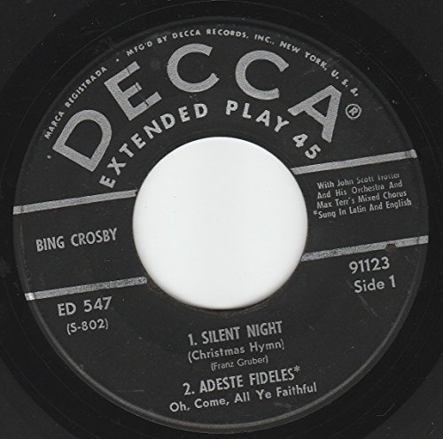 45vinylrecord Silent Night/Adeste Fideles/White Christmas/God Rest Ye Merry Gentlemen (7" EP/45 rpm)