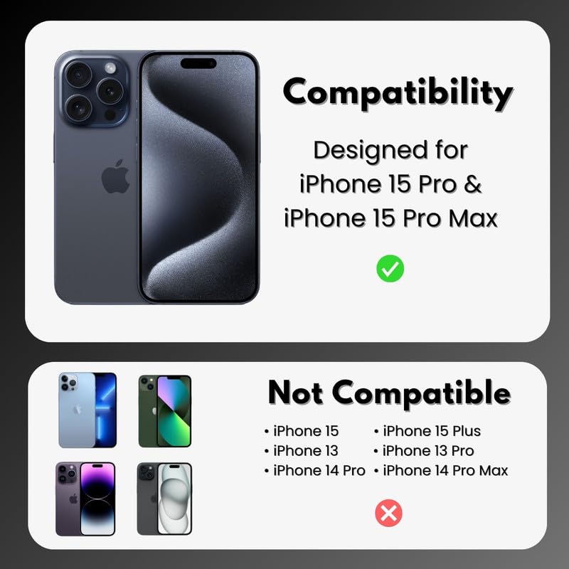 Image of CASEGEAR Clear Camera Lens Protector Compatible With iPhone 15 Pro /15 Pro Max | HD Clarity | Scratch Resistant | Complete Coverage | Easy Installation