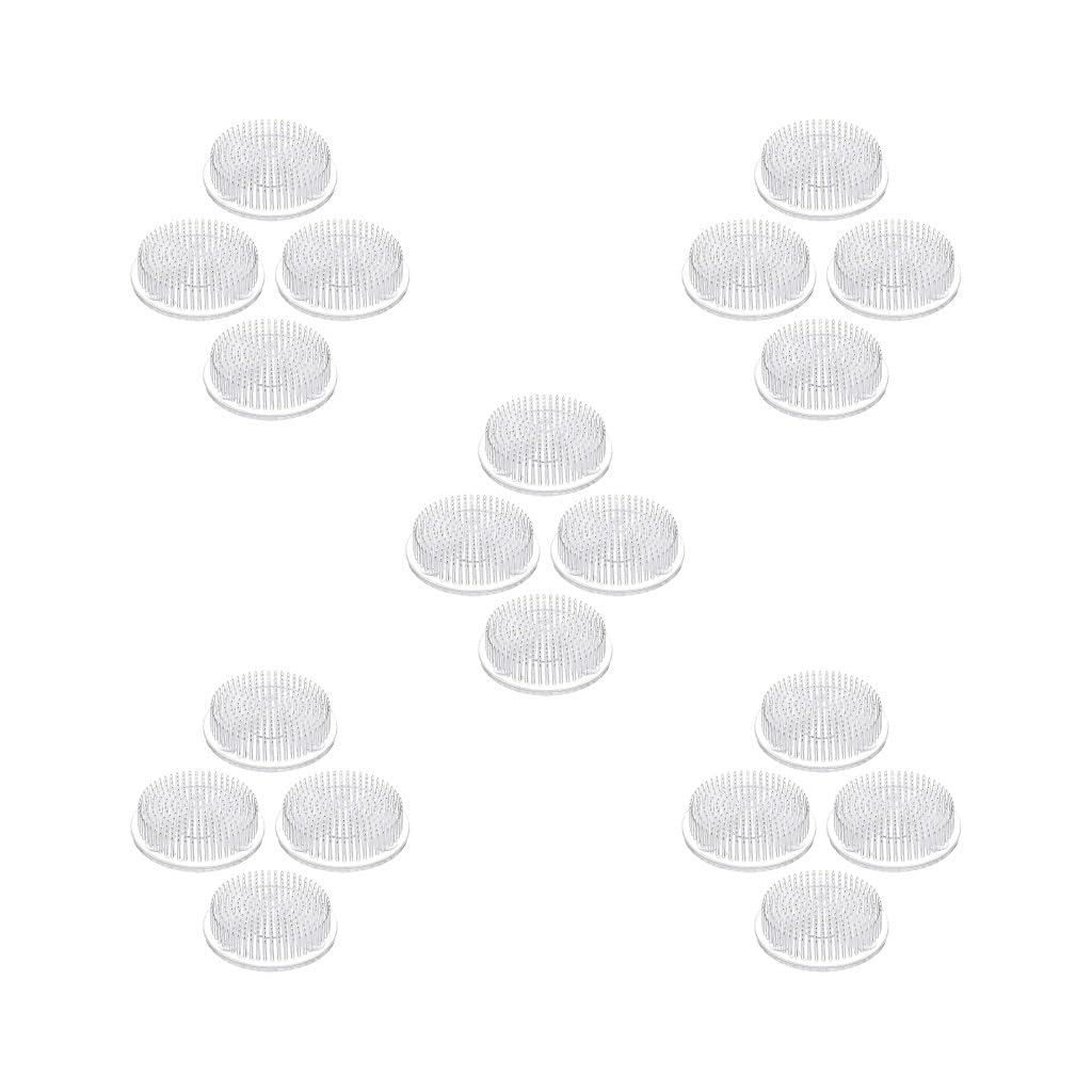 Arrangement floral de table avec 5 supports ronds kenzan maison