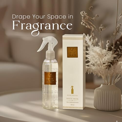 Image of IRIS Celeste Room Mister 250ml | Long-Lasting Room Freshener Spray with 1200 Sprays | Instant Home Fragrance for Living Room, Bedroom & Office (White Musk)