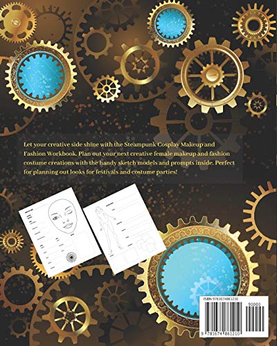Steampunk Cosplay Makeup and Fashion Workbook: Female Character Costume Sketch Models and Makeup Prompts steampunk buy now online