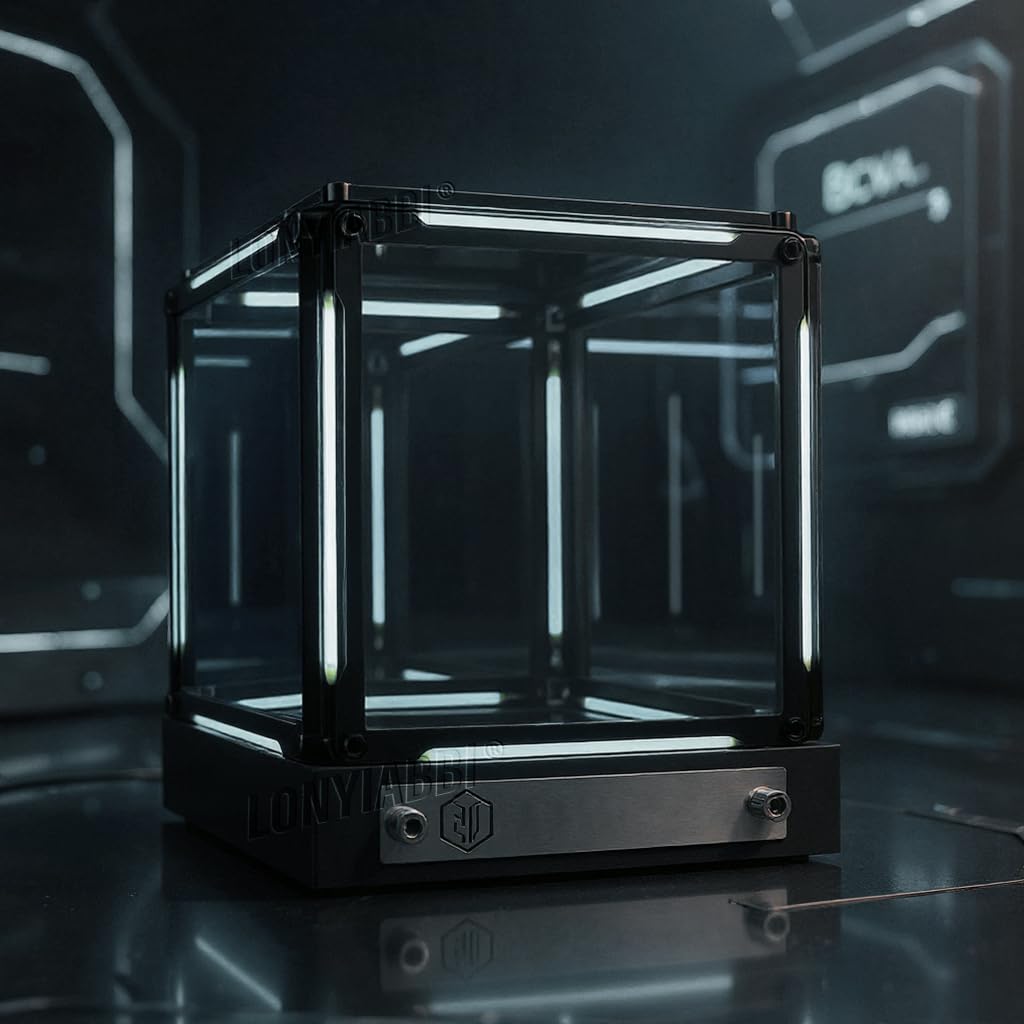 4D Spiegel Würfellampe LED USB-C Aufladbar mit Touch | Futuristische 4D Spiegeloptik für beeindruckende Lichteffekte auf Schreibtisch, Nachttisch und Gaming-Setup