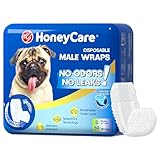HONEY CARE All-Absorb A26 Male Dog Wrap, 50 Count, Small