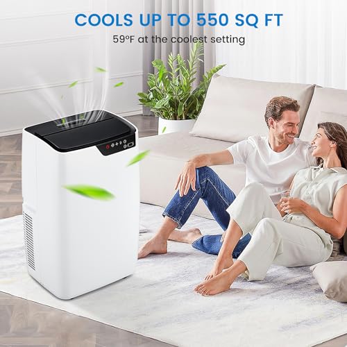 12000BTU Portable Air Conditioner - Cools Rooms up to 700 Sq.Ft, Dehumidifier, Fan Modes, Remote Control, and 24Hrs Timer by Zstar - Image 5