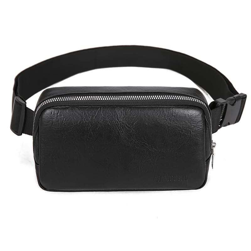 Image of Leather Chest Bag for Women, Crossbody Belt Bag Fanny Pack Purse Fashionable Waist Bags Handbag for Everyday Use Trip Walking Hiking