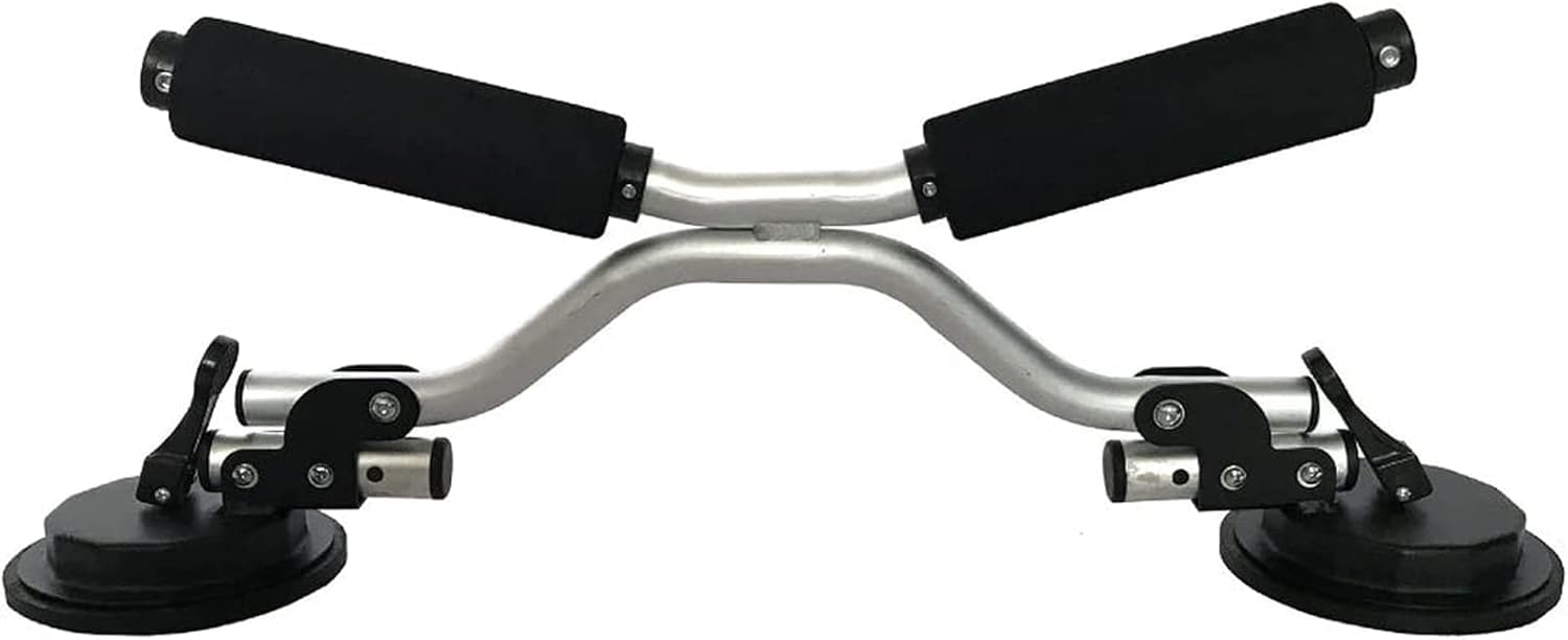 H2o Kayaks Heavy Duty Kayak Loader with Dual 13 cm Suction Cups, Multi-Fit Joints, Black Foam Grips, Aluminum Construction