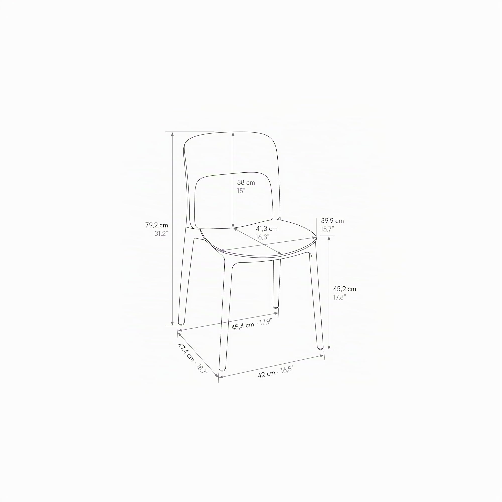 PAZZO Design Silla Luana, Juego de 4 Sillas de Polipropileno,Amarillo - ID_1951