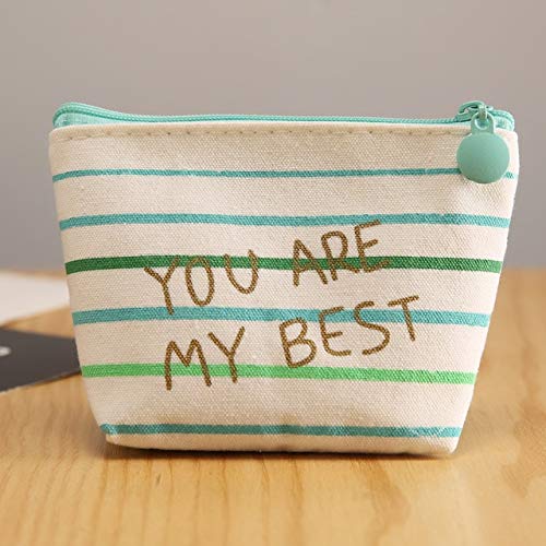 Preisvergleich Produktbild RQWY Leinwand Geldbörse Frauen Mini Brieftasche Kleine Geldbeutel Reißverschluss Schlüsselkartenhalter Tragbare Ändern Tasche Kopfhörer Organizer Pouch HX