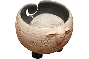 Charming Ceramic Yarn Bowl: The Perfect Tangle-Free Delight for Crocheting Cat Lovers