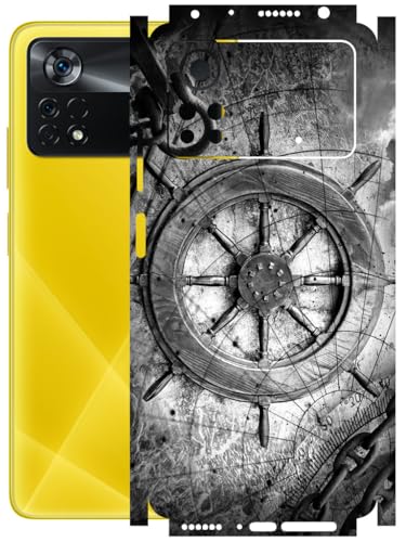Image of AtOdds - Full Body Back Screen Guard Protector Film - Lamination Wrap Skin Sticker Compatible with Poco X4 PRO (5G) | Scratchproof Matte Finish (Voyage)