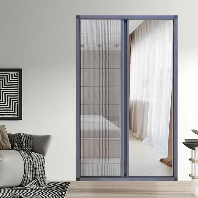 Moustiquaire fenêtre en aluminium plissé avec structure sur mesure