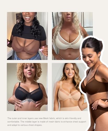 Image of Lover-Beauty Minimizer Bras for Women Full Coverage Unlined Underwire Bras Plus Size Lifting Bra for Heavy Breast