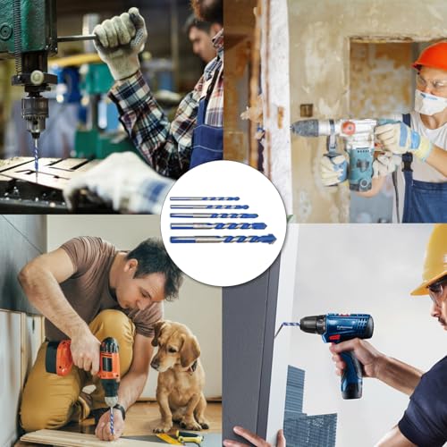 Chtaoxin 5 Pcs Concrete Drill Bit, Masonry Set, Shockproof Hammer Drill Bit, For Drill Tile Drill Bits, Granite, concrete, Porcelain, Glass, Brick, hard Tungsten Steel Alloy Tip4/5/6/8/10mm 6 Chtaoxin 5 Pcs Concrete Drill Bit, Masonry Set, Shockproof Hammer Drill Bit, For Drill Tile Drill Bits, Granite, concrete, Porcelain, Glass, Brick, hard Tungsten Steel Alloy Tip4/5/6/8/10mm - Image 6