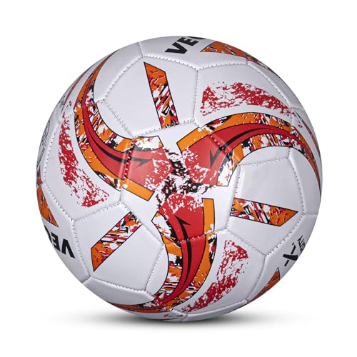 Image of Vector X 32 Panel PVC Machine Stitched Indoor /Outdoor Practice, Training and Match Soccer Football + Free Air Needle with Butyl Bladder Ball, Size 5, Suitable for Kids, Men, Youth Adults 15+ Years