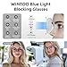WINTOO Blue Light Glasses for Woman Men | 99% Blue Light Blocking Glasses for Computer Gaming TV Phone Screen Square Frame | Anti Eyestrain & UV Glare Protection - 5 Pair
