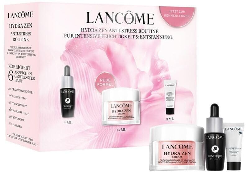 Lancôme - Hydra Zen Anti Stress Rutine Set - Hydra Zen Cream 15 ml + Sérum Génifique Ultimate 7 ml + Advanced Génifique Yeux 3 ml