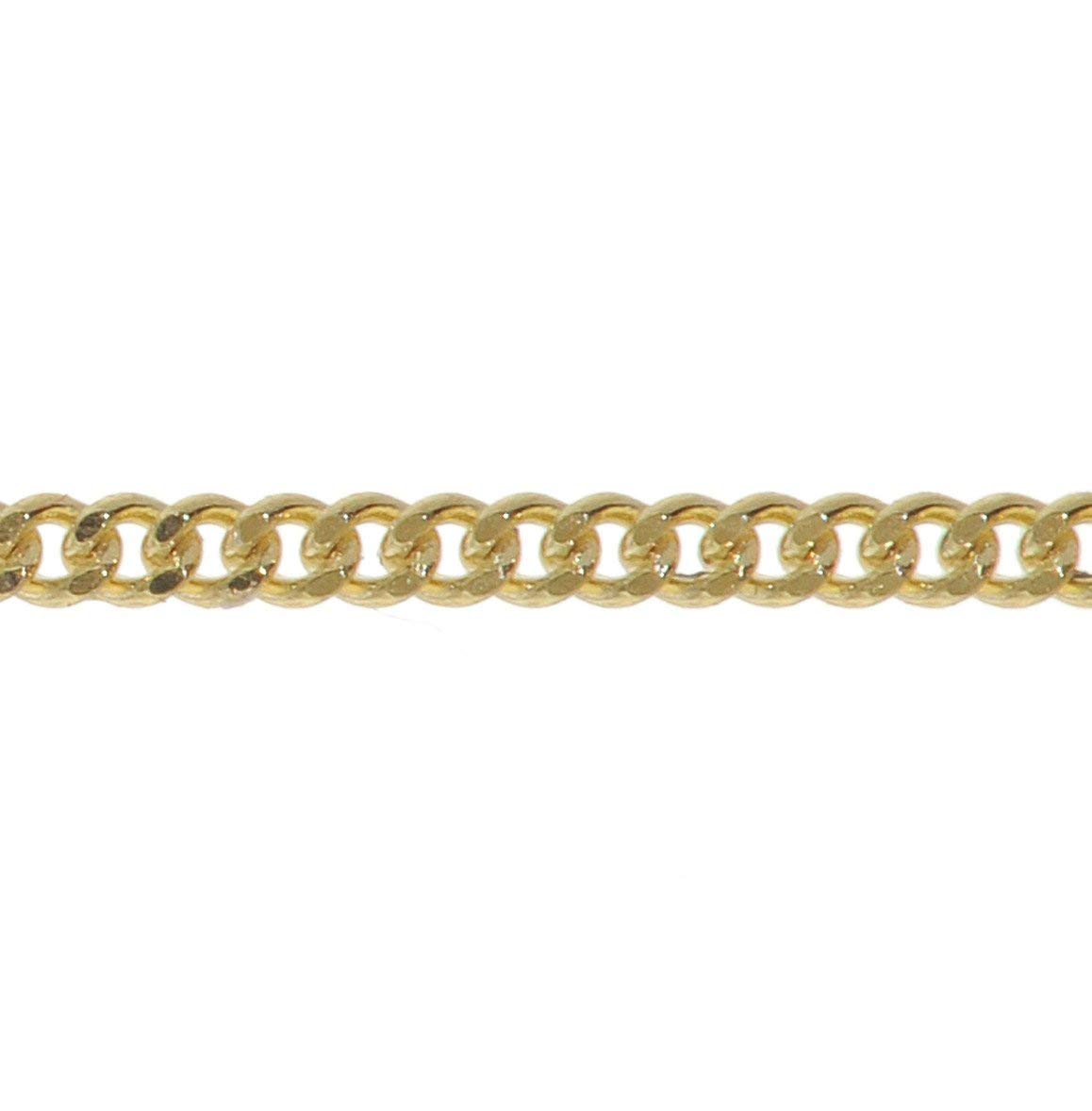 trendor Feine Panzerkette für Anhänger 585 Gold Flachpanzer 0,8 mm 39590