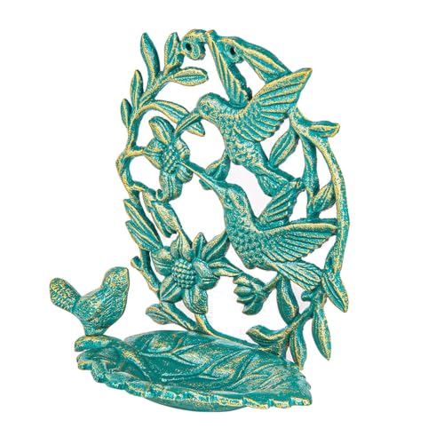 Comedero Metálico para Pájaros, Comederos para Pajaros, Diseño de Montaje en Pared, Estilo Retro, Ideal para la Decoración de Jardines y Terrazas