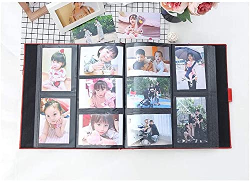 Skórzany album fotograficzny, brązujący rzemiosło, 15 cm 800 zdjęć, odpowiedni dla rodziny, na ślub, książka z nagraniami rozwoju dziecka (kolor: pomarańczowy)