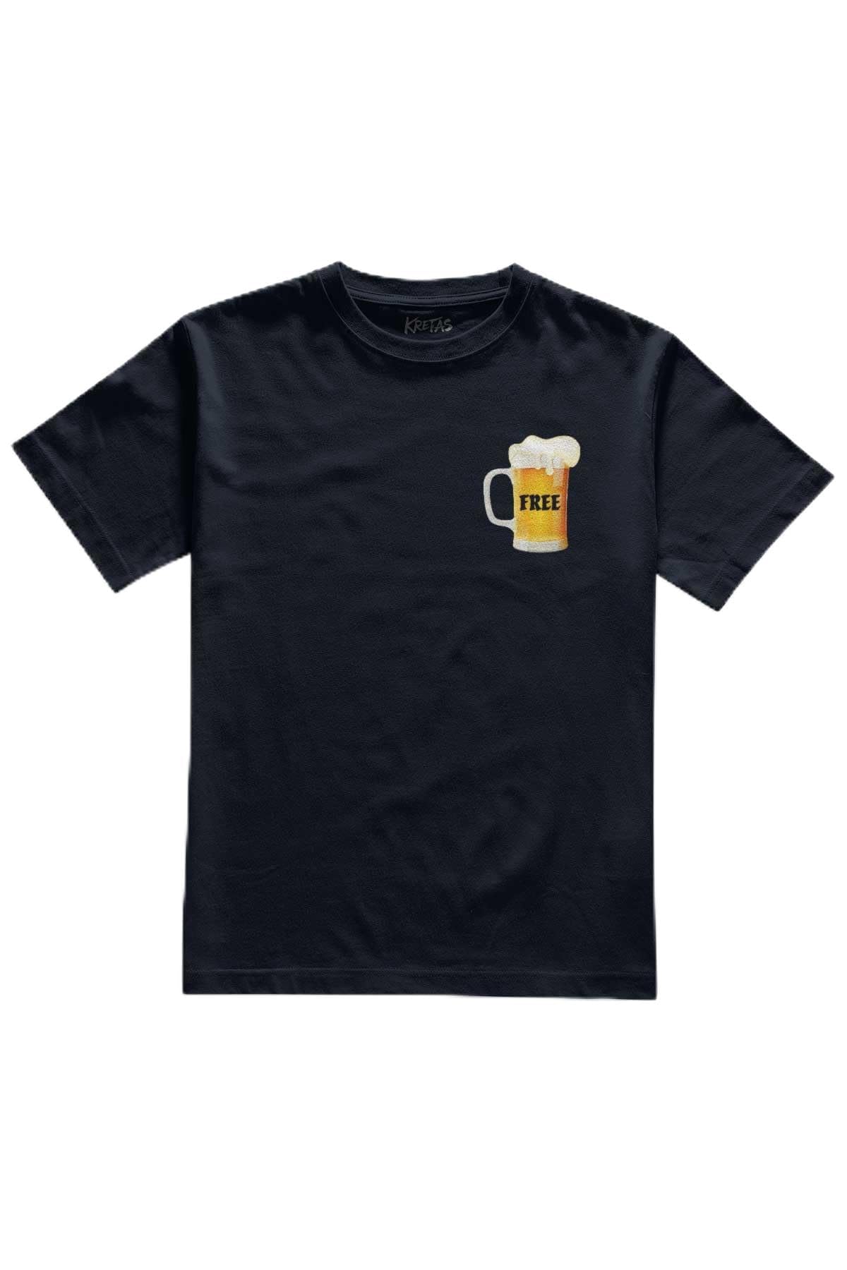 Lacivert Tişört Beer Week Friday Weekend Bira Alkol Hafta Sonu Tatili Ön Baskılı Unisex T-Shirt Lacivert