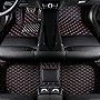 AJDGL Customize All-Weather Protection Luxury Leather Floor Mats for Cars, SUVs, and Trucks According to Automotive Model (3D Black red Floor mats for Cars)