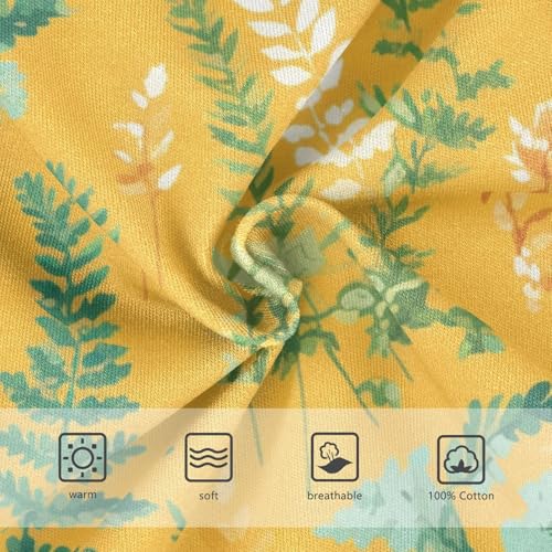 KLL Ferns Vintage Botanical Saffron Baby Boys Comfort Underwear Briefs Cute Children Panties3