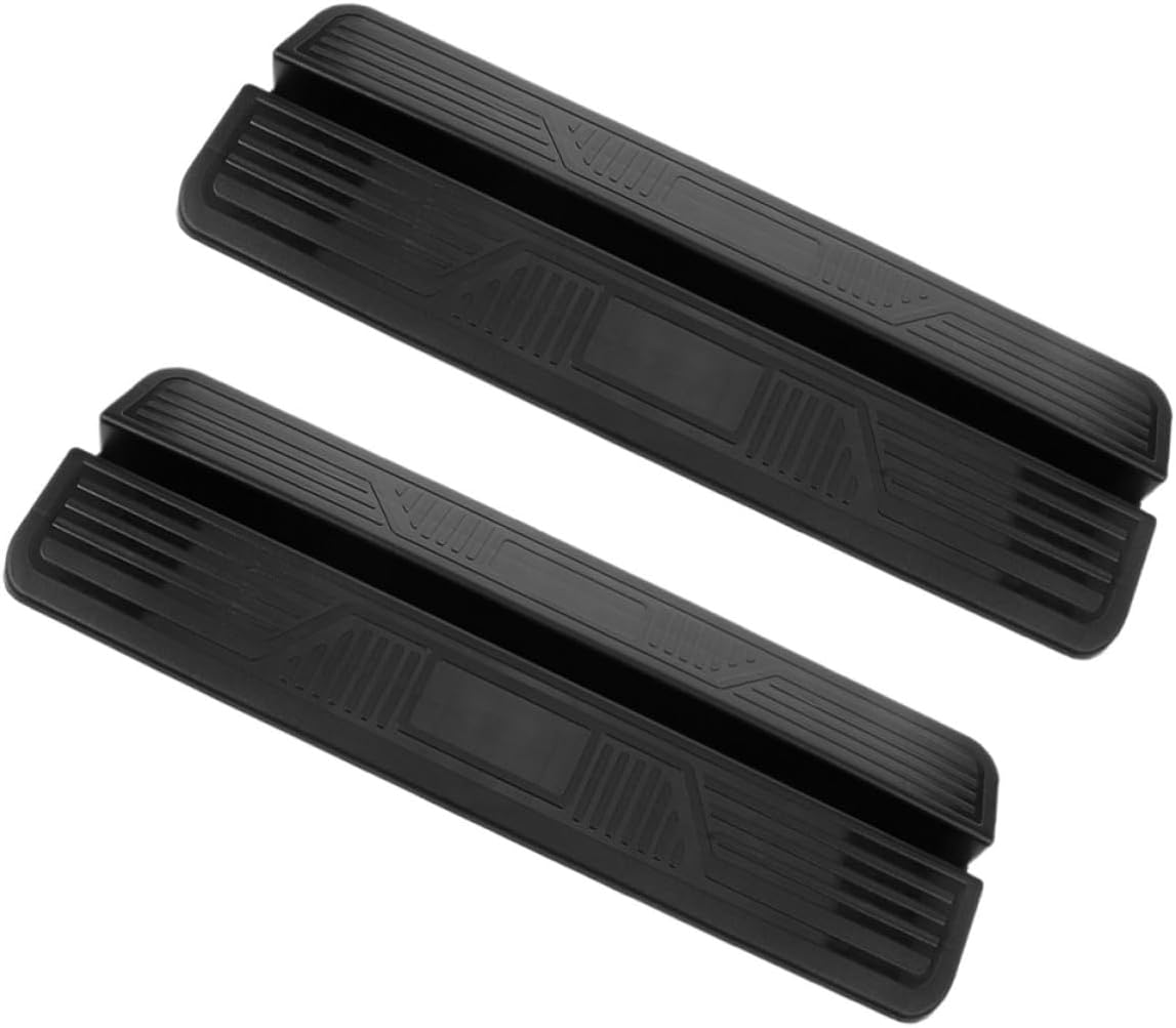 PRETYZOOM 2pcs Dog Gate Threshold Ramps with Support Feet, Black Plastic Pet Safety Ramps for Indoor Door Sills, Suitable for Small to Large Dogs, Anti-Trip Design for Home and Safety