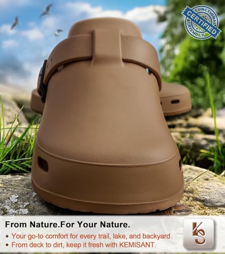 Image of KEMISANT Women Clogs,Comfortable Mules Sandals Slippers Nurse Garden Shoes Unisex for Men Cushioned Support