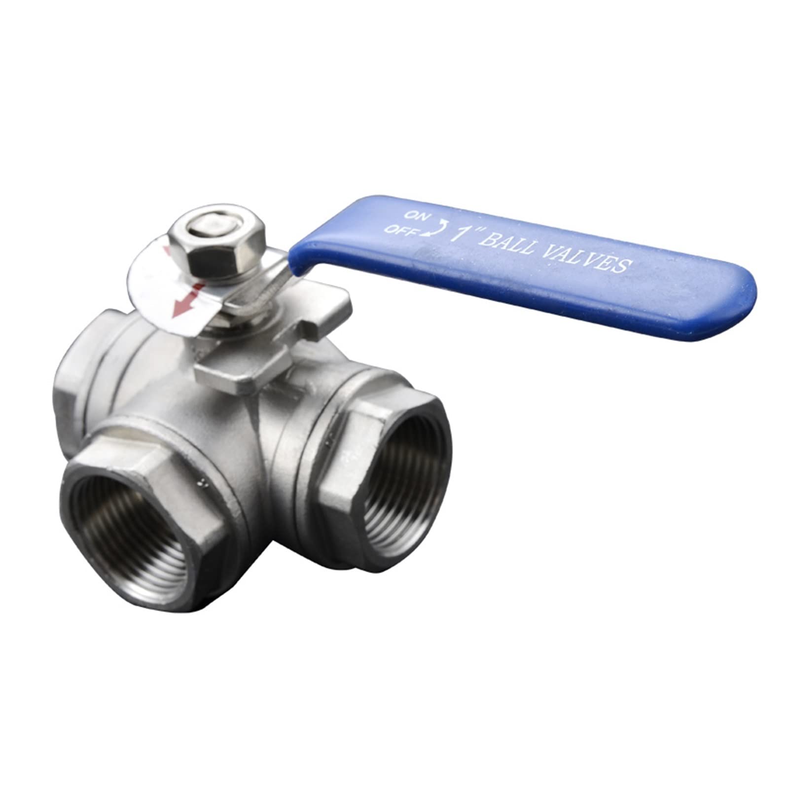 Válvula de bola rosca BSP acero inoxidable tres vías 1 "válvula DN20 tipo T L(T Type)