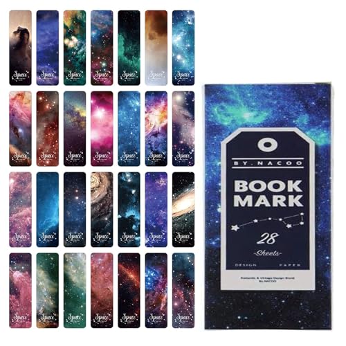【TOUFEIYUAN】しおり ブックマーク おしゃれ しおり ブックマーカー メッセージカード 可愛い 綺麗 おしゃれ 28枚セット (星空バージョン)