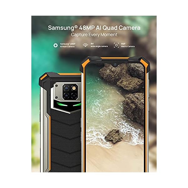 DOOGEE-S88-Plus-Official-Rugged-Smartphone-Unlocked10000mAh-Battery-48MP-Triple-Camera-Waterproof-Smartphone-8GB-128GB-Android-100-IP68IP69K-Unlocked-Cell-Phone-4G-2021-Orange DOOGEE Rugged Smartphone, S88 Plus (Official), 10000mAh Battery, 8GB +128GB Unlocked Cell Phone, 48MP Triple Camera, IP68 Waterproof Smartphone, 4G / Android 10.0 / NFC 2021 (Orange)