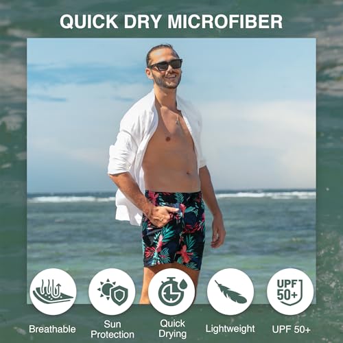 Image of Kanu Surf Men's Big Viper Extended Size Stripe Swim Trunk