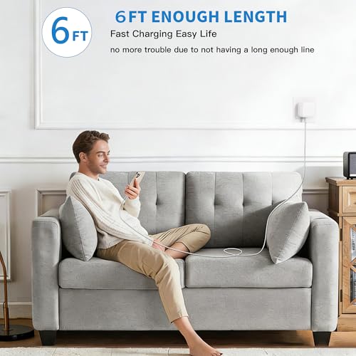 Image of 6FT Fast Charger for iPhone 17 /16,2Pack 40W Dynamic Foldable Type C Power Adapter with 60W Max with 6FT Fast Charging Woven Cable for iPhone 17 Pro Max /17 /Air /16 /16 Pro /15Pro Max,iPad Pro /Air /Mini