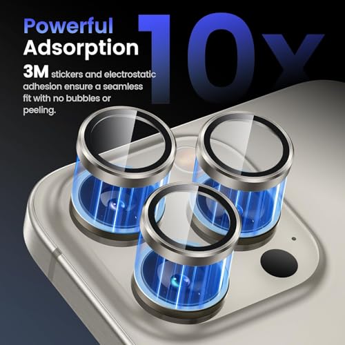 Image of Mobile Camera Lens Protector Compatible for iPhone 16 Pro & iPhone 16 Pro Max Silver
