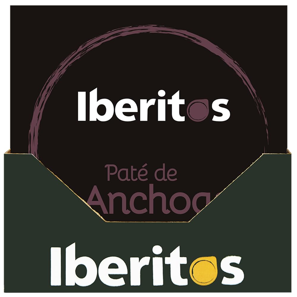 Iberitos - Paté de Anchoas - Ideal para Untar Tostadas, Pan o Cocinar - Ingredientes Selectos - Sin Gluten - Producto Fabricado en España - 10 Latas de 140 Gramos