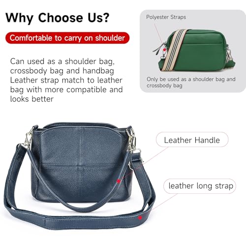 Image of Genuine Leather Women Shoulder Bag Small Crossbody Bags Purse Mini Casual Hobo Lady Handbags and Purses Messenger Satchel