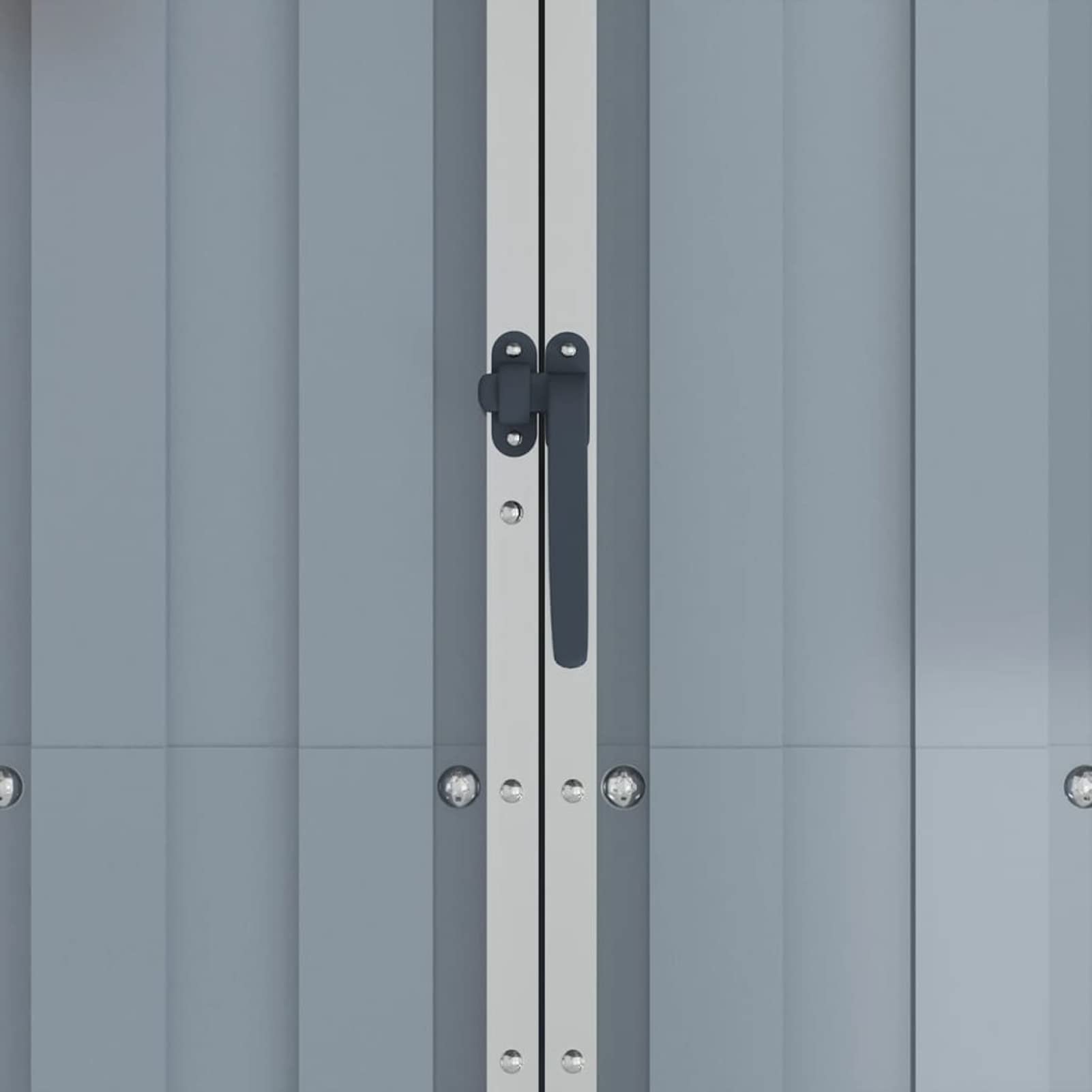 Cobertizo de Jardín Acero Galvanizado Armario Exterior Metalico Almacenar Herramientas, Muebles de Jardín y Equipos de Jardinería Gris 107,5x46x183cm