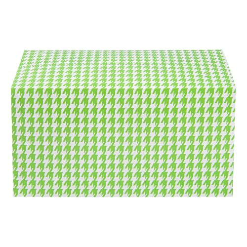 Image of Restaurantware Bio Tek 80 Ounce To Go Boxes 400 Rectangle Take Out Food Containers - Fast Top Closure Disposable Green Houndstooth Paper Carry Out Containers For Burgers Or Fried Chicken