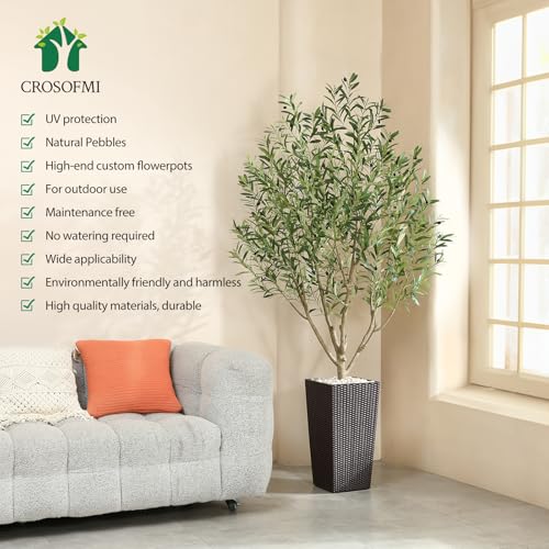 Artificial-Olive-Tree7FT-Fake-Olive-Tree-in-Brown-Tall-Planter-with-Natural-PebblesUV-Resistant-Faux-Olive-Silk-Tree-for-Outdoor-Garden-Porch-Indoor-Home-Decor-Modern-Office-Balcony-Shopping-malls Artificial Olive Tree7FT Fake Olive Tree in Brown Tall Planter with Natural PebblesUV Resistant Faux Olive Silk Tree for Outdoor Garden Porch Indoor Home Decor Modern Office Balcony Shopping malls