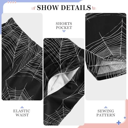 ZZXXB Spider Web Boys Long Pants Soft Trousers Elastic Waist Kids Lounge Bottoms with Pockets S-XL4