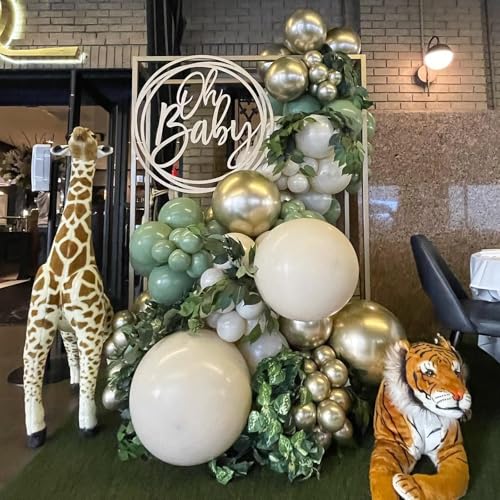 Image of 36 Inch White Sand Balloons - 9Pcs Giant White Sand Balloons Jumbo Large Thick Big Cream Latex Balloons for Birthday Baby Shower Wedding Anniversary Gender Reveal Photo Shoot Party Decorations