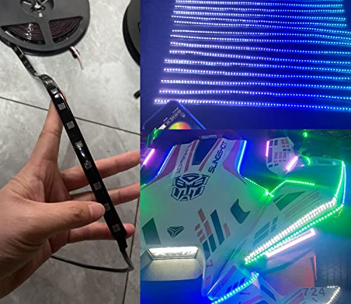 Ydzwavui IP65 Tinted Smoked LEDs Black Out PCB Strip 14PCS 6.5FT 78