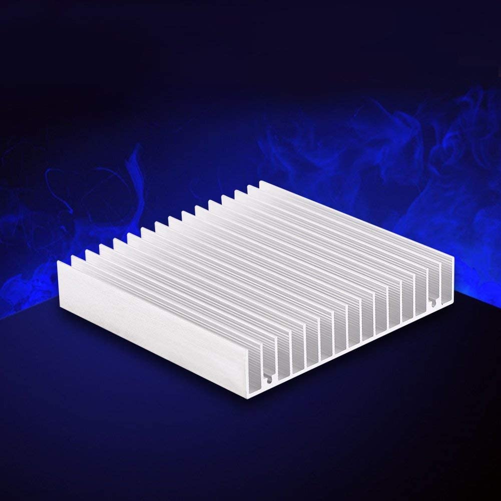 Radiator, 16 zębów Radiator ciepła, aluminiowy radiator, wentylator chłodzący, do oświetlenia LED, komputerów 100 x 18 mm